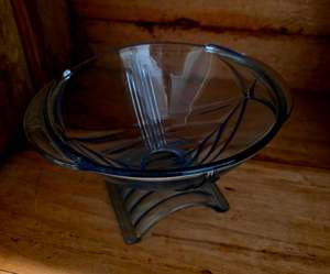 Vintagepickers vintage Blue Glass dish.