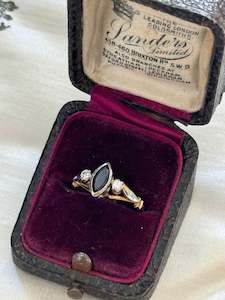 White Gold: Gothic Style 18ct White & Yellow Gold Diamond Ring – Unique & Elegant