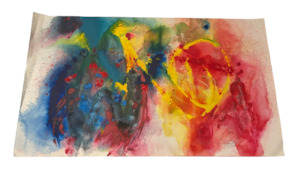 Art: JILL HENRIOD ORIGINAL BEAUTIFUL COLOUR ABSTRACT SIGNED