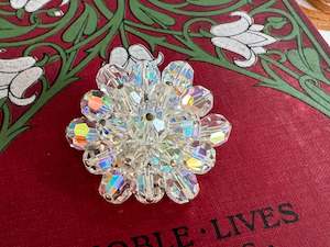 Brooches: Vintage Aurora Borealis Crystal Cluster Brooch