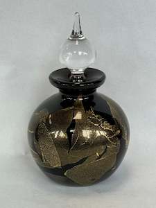 Glass: Garry Nash Gold Fleck Perfume Bottle unsigned