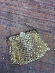 Bags Purse: Super Cute Gold Whiting & Davis Mesh Hand Bag