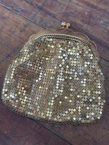 Bags Purse: Super Cute Gold Glomesh Purse