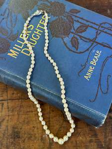 Sea Water Pearls Graduated 22cm Length Cream in colour Knotted