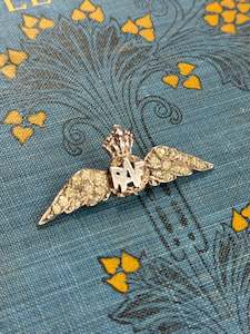 Costume Jewellery 1: RAF Sweetheart Brooch Sterling Silver