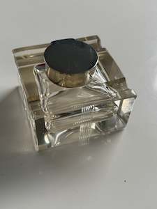 Curiosities 1: Large Antique Cut Crystal Sterling Silver Top Ink Well