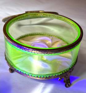 Curiosities 1: Stunning Uranium Glass French Jewellery Casket