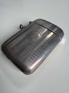 Sterling Silver Strikeesi Vesta Case with Original Advertising - Birmingham 1922/23