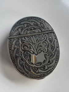 Sterling Silver Oval Vesta Chester 1885-86 Beautifully Engraved