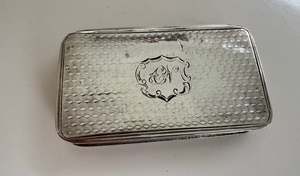 Vesta Case: Sterling Silver Birmingham 1844-45 Snuff Box Modified Vesta 5x2.5x8