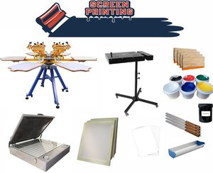 Products: 6 Colour 6 Station Screen Printing Machine Combo - Vinyl Cutting
