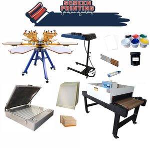 6 Colour 6 Station Screen Printing Machine Combo PRO With Tunnel Dryer - Vinyl Cutting
