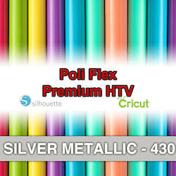 Poliflex Htv: Silver Metallic 430 Poli Flex HTV Iron-on