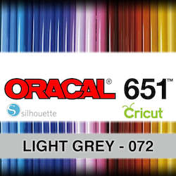 Oracal 651 Adhesive Vinyl: Light Grey 072 Adhesive Vinyl