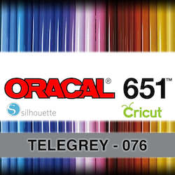 Oracal 651 Adhesive Vinyl: Telegrey 076 Adhesive Vinyl