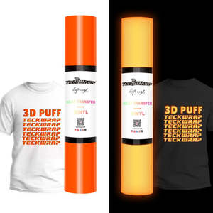 Orange Glow in the Dark Puff HTV