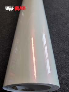 Premium Gloss Wrap: Premium Gloss Flip White Red Vinyl Wrap