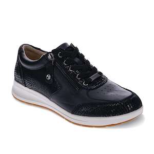 Revere: Boston Zip Sneaker - Black Perf