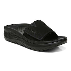 Unisex Slide: Rejuvenate Recovery Sandal - Black/Black