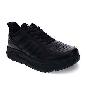 Unisex Active Sneaker: Walker Leather - Black
