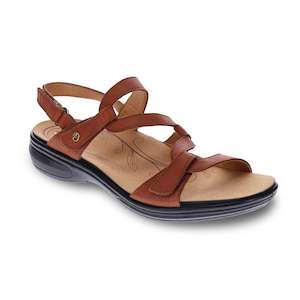 Revere Best Sellers: Miami Adjustable Sandal - Cognac