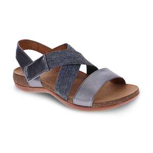 Scholl Orthaheel Biomechanics: Alamosa Back Strap Sandal - Pewter