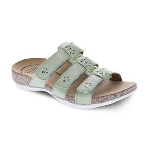 Scholl Orthaheel Biomechanics: Andrea Slide Sandal - Pale Green