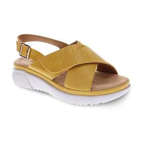 Scholl Memory Cushion: Run Sandal - Mustard