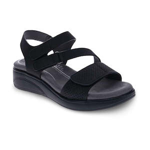 Scholl Memory Cushion: Sandra Sandal - Black