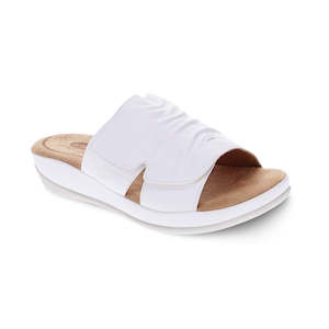 Cora Slide Sandal - White
