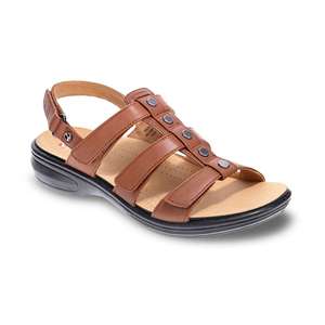 Revere Best Sellers: Toledo Backstrap Sandal - Cognac