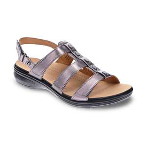 Revere Best Sellers: Toledo Backstrap Sandal - Gunmetal