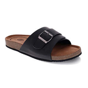Scholl Memory Cushion: Brine Slide Sandal - Black