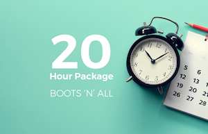 Products: BOOTS ‘n’ ALL – Twenty Hour Package