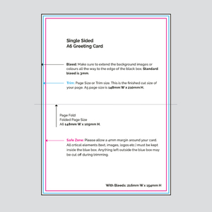 Products: Single Sided A6 Greeting Cards