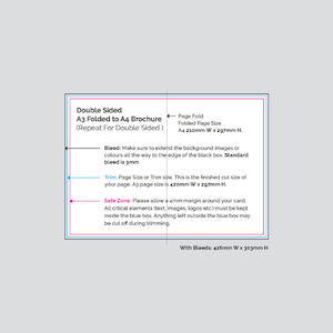 A3 folded to A4 Brochures