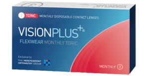 Biofinity Toric Clinical Equivalent: CooperVision VisionPlus+ Flexiwear Toric 6 Pack