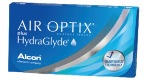 Products: Alcon Air Optix plus Hydraglyde 6 Pack