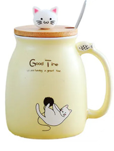 Products: Ceramic cup Yellow Cat - Jamka Visors