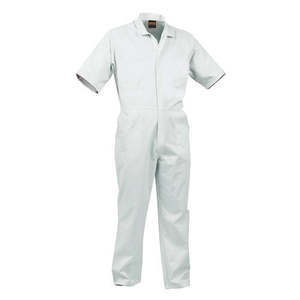 Farm: WHITE FOOD INDUSTRY OVERALLS - SHORT SLEEVE | LIGHTWEIGHT, POLYCOTTON
