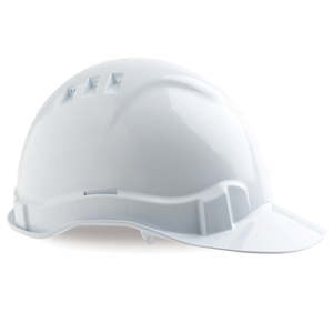Head Protection: V6 VENTED HARD HAT, FULL BRIM, PUSHLOCK ADJUST