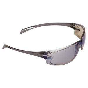 Eye Protection: SAFETY GLASSES BLUE MIRROR, MEDIUM IMPACT, LIGHTWEIGHT, POLYCARBONATE