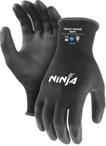 Hand Protection: NINJA MAXIM SUPER GRIP SAFETY GLOVES , Wet and Dry Use 15Gauge