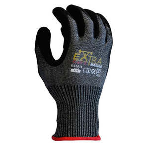 Hand Protection: CUT 5 CUT RESISTANT SAFETY GLOVES - Maxi Grip Nitrile/PU Coated Palm