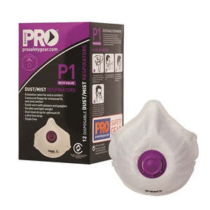 P1 RESPIRATOR WITH VALVE (BOX 12)  -80% Protection Agaist Dust Particles, Valed &hellip;