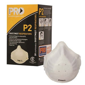 P2 DUST / MIST RESPIRATOR, DISPOSABLE, BOX OF 20