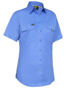 Ladies Wear: AIRFLOW WOMENS SHORT SLEEVE WORKSHOP - Mid Weight, Cotton Ripstop Fabric, 4 Colour Options