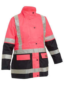 Women's Taped Hi Vis 5 in 1 Rain Jacket