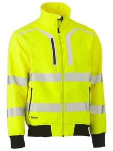 Taped Hi Vis Soft Shell Bomber Jacket