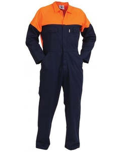 Overalls: OVERALLS COTTON - Hi Vis, Long Sleeve